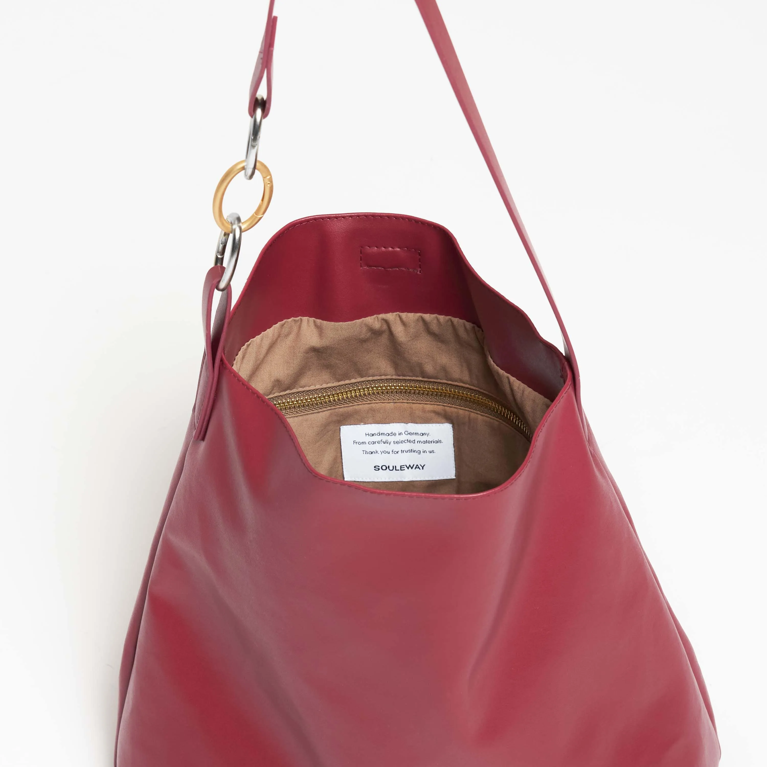 Oleatex Vegan Olive Leather Versatile Tote | Cherry Red