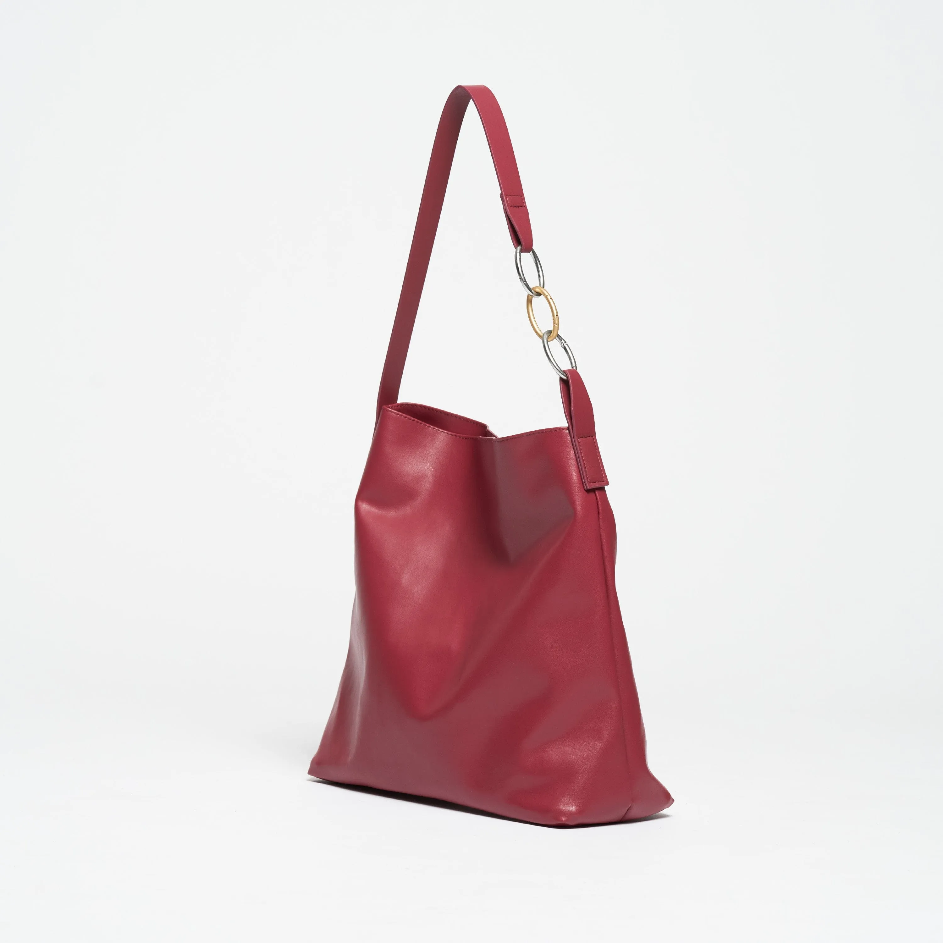 Oleatex Vegan Olive Leather Versatile Tote | Cherry Red