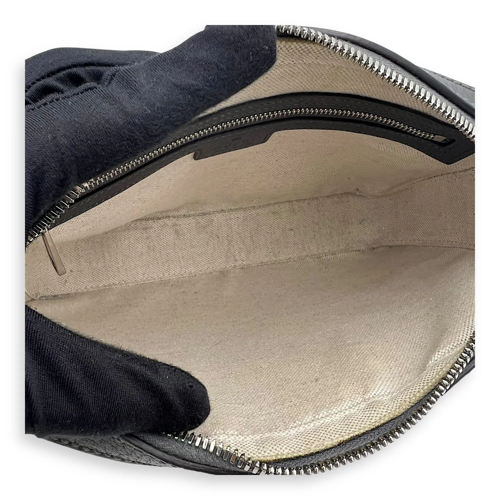 Ophidia Crossbody Bag Black in Coated Canvas, Silver hardware