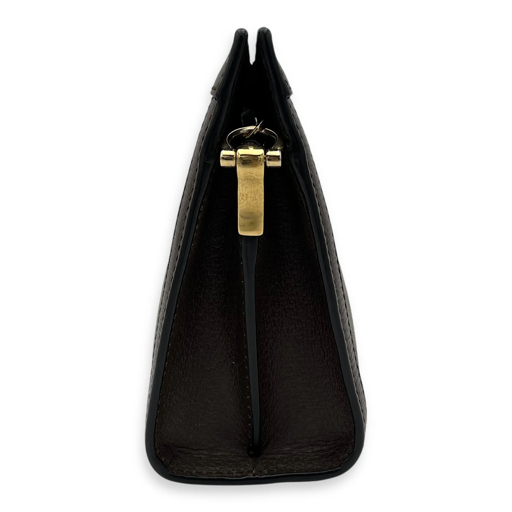 Ophidia Crossbody Bag Brown in Coated Canvas, Gold hardware