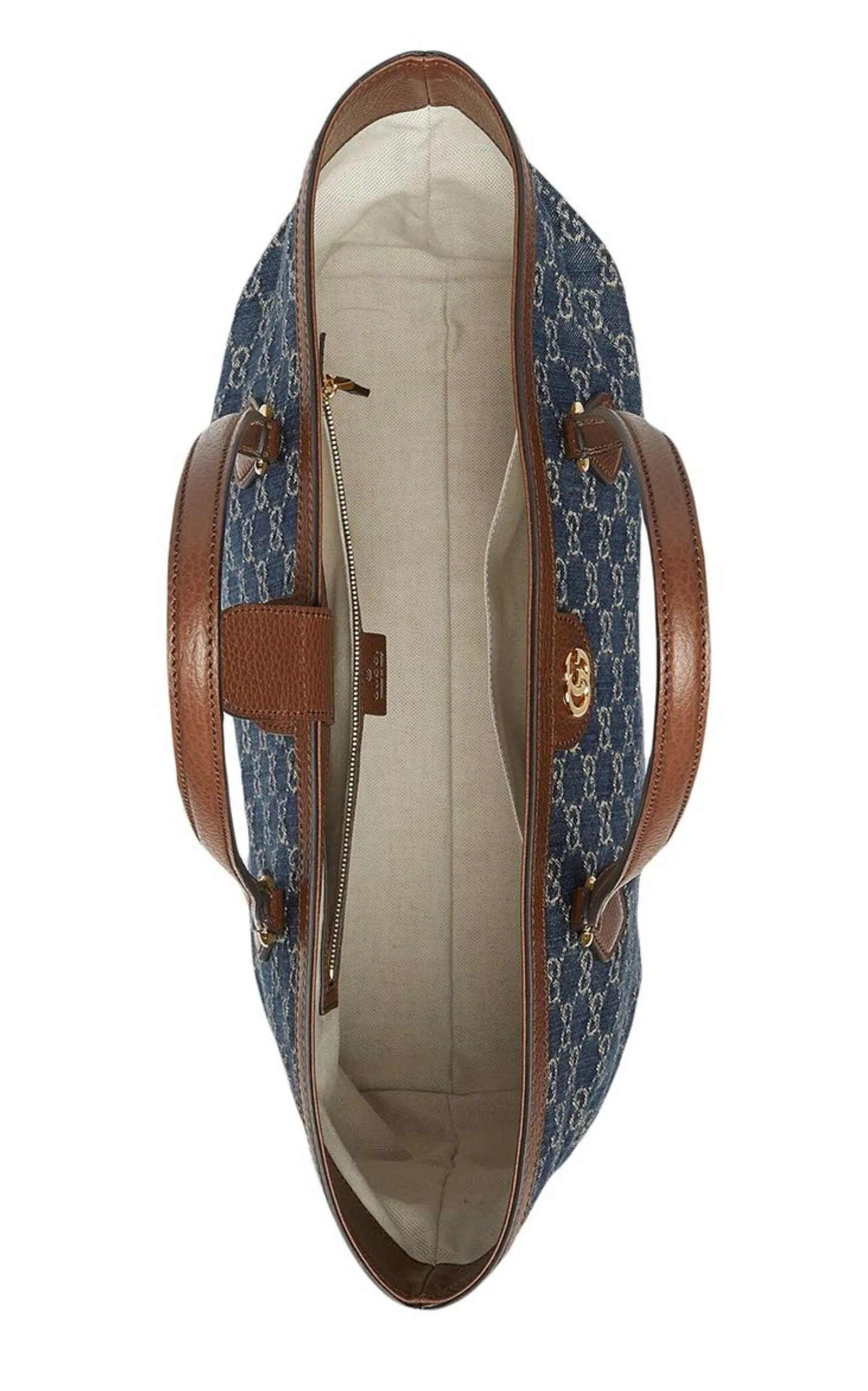 Ophidia GG Denim Medium Shopping Tote