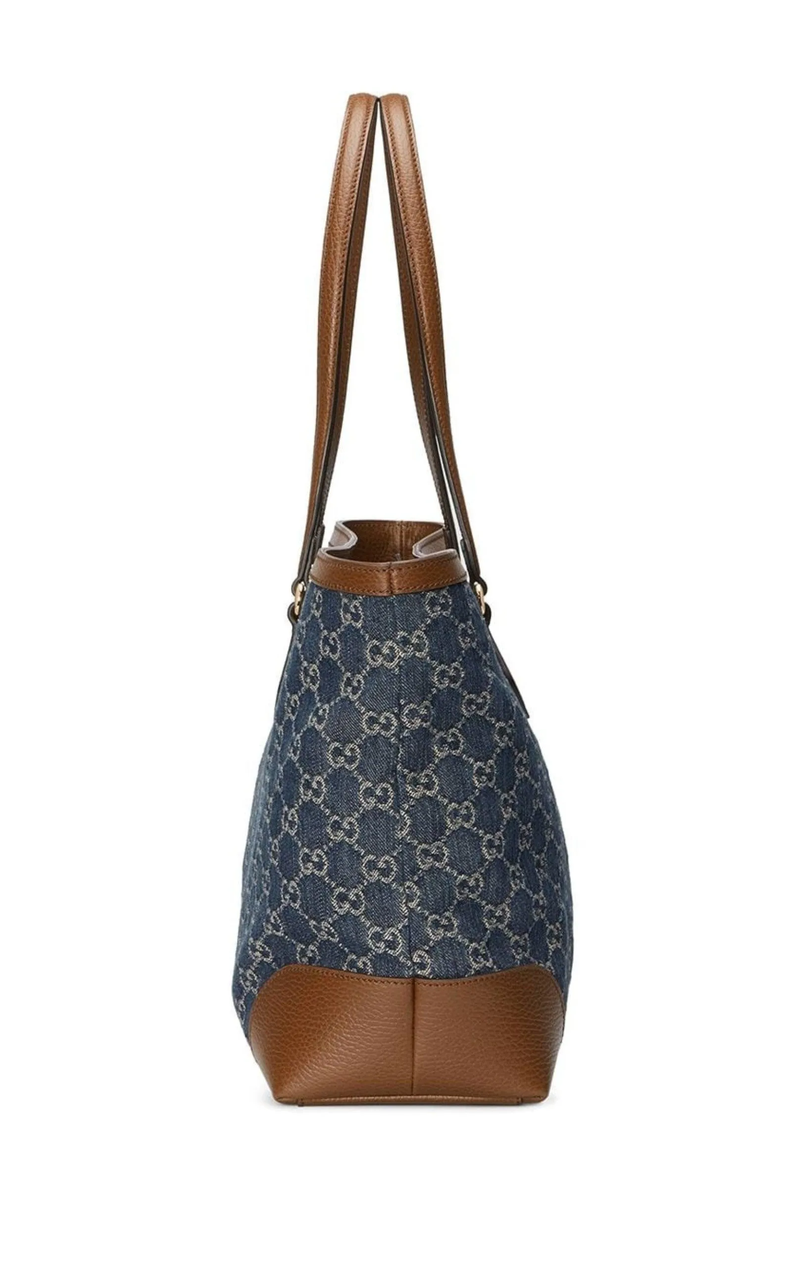 Ophidia GG Denim Medium Shopping Tote