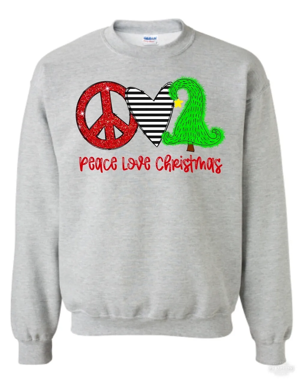 Peace Love Grinch Tree Sublimation Transfer