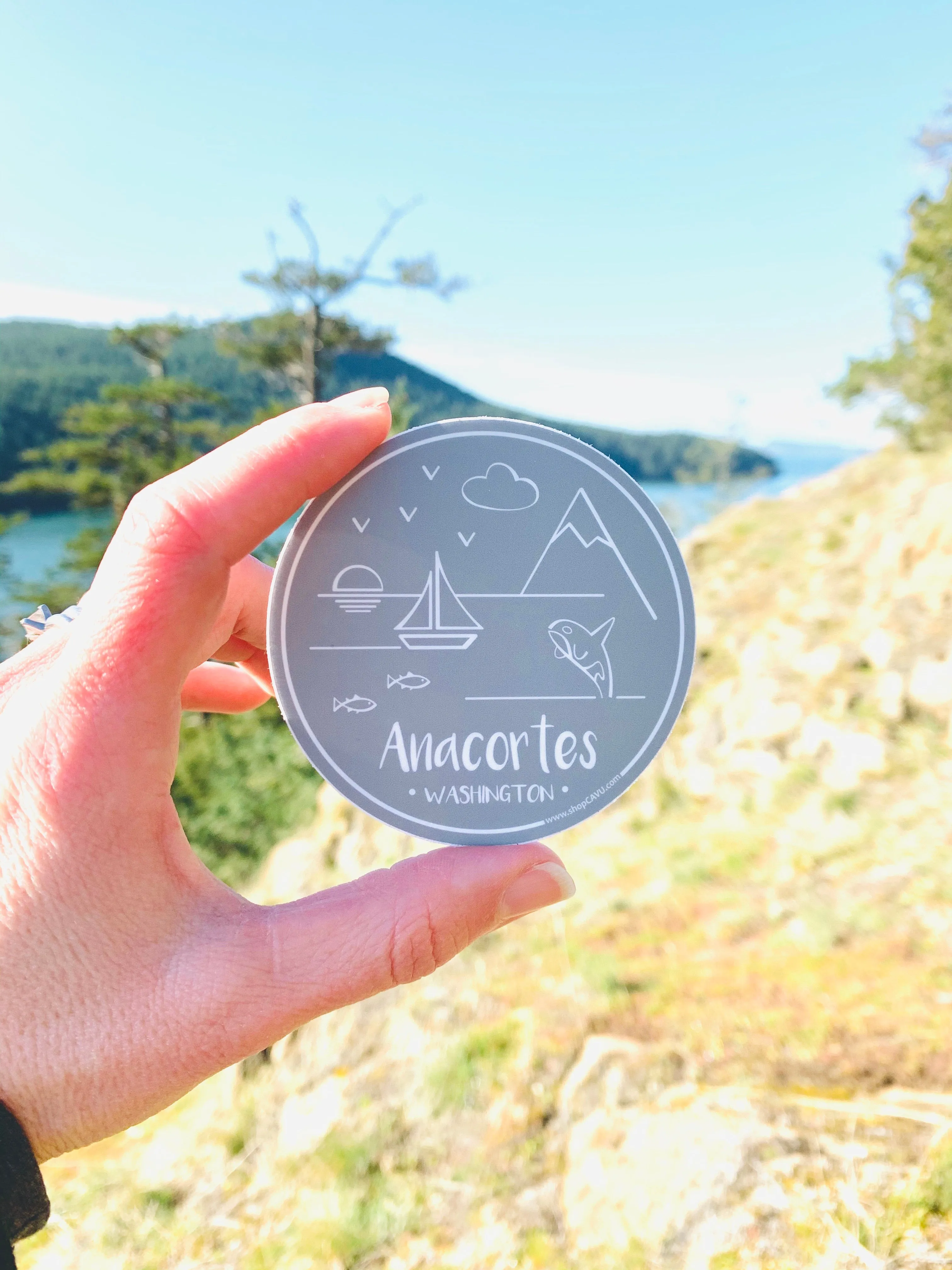 Perfectly Anacortes 3" Gray Sticker / Decal