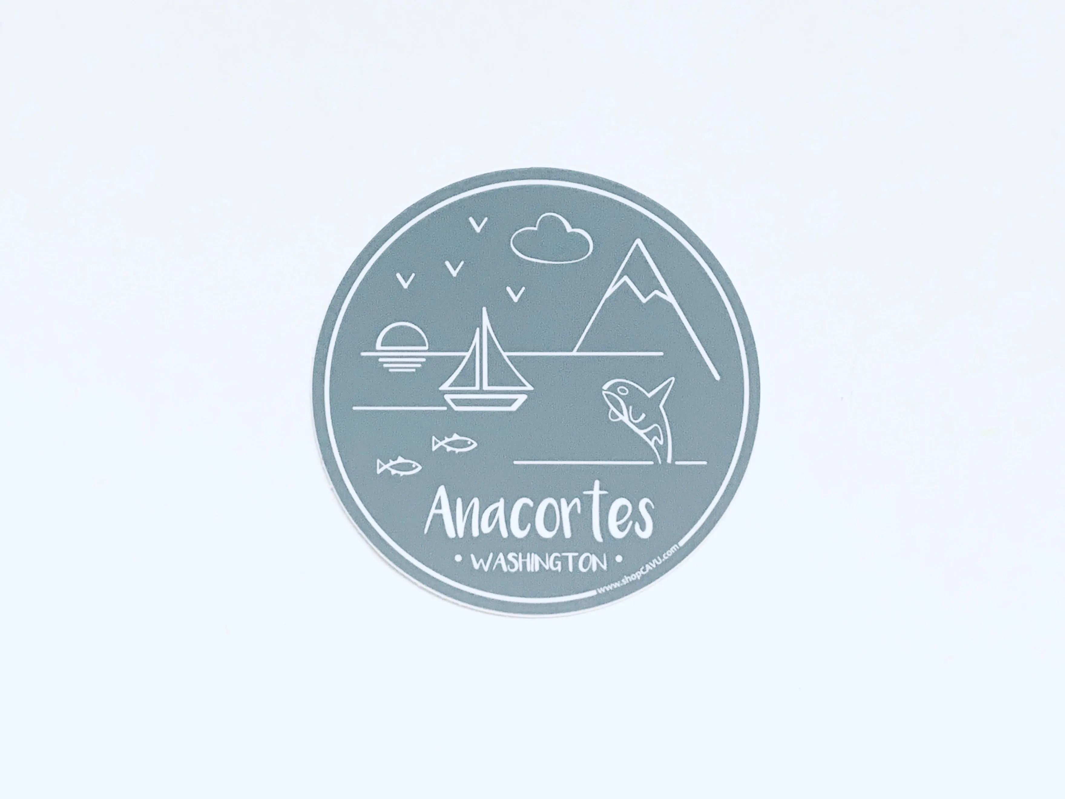 Perfectly Anacortes 3" Gray Sticker / Decal