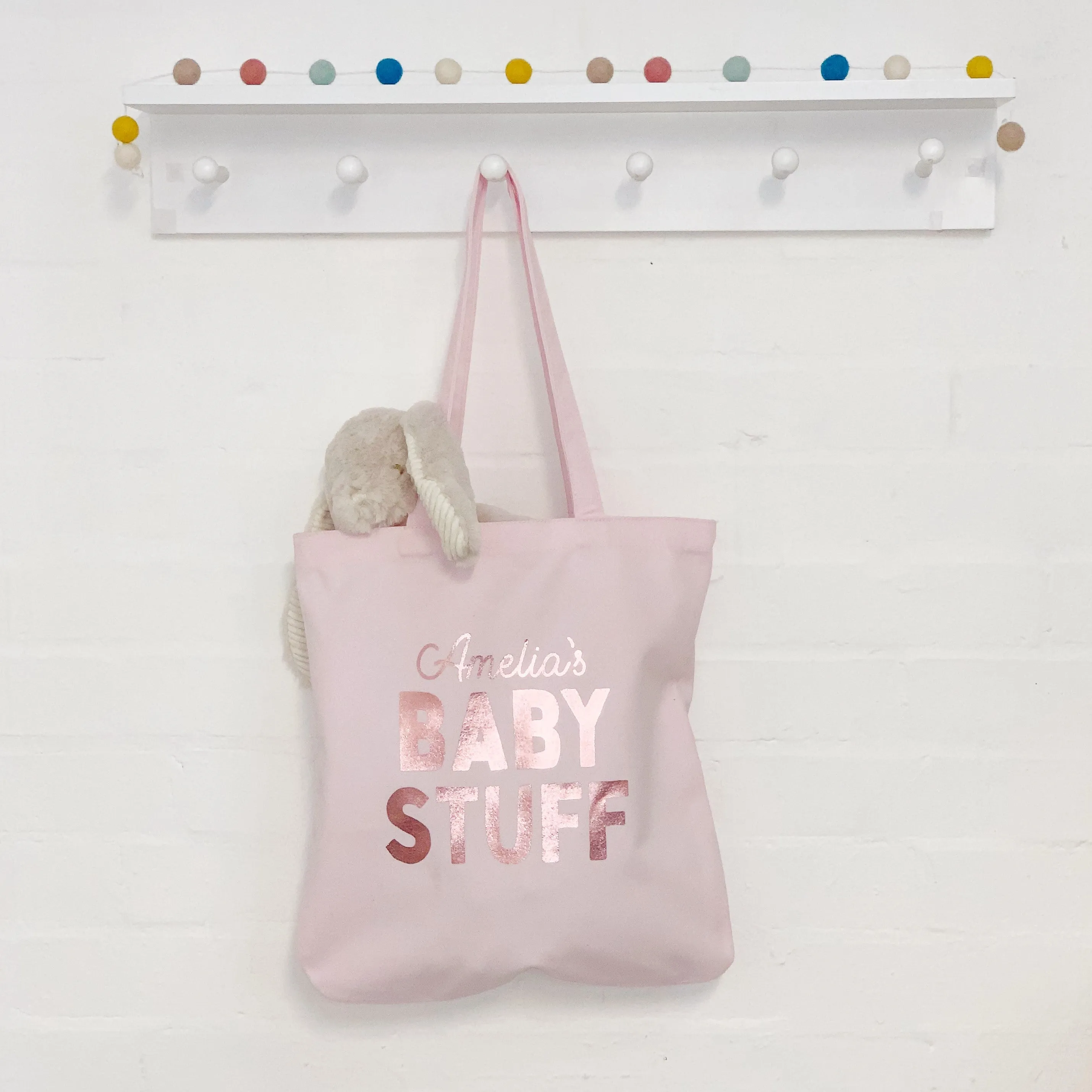 Personalised Baby Stuff Organic Tote Bag