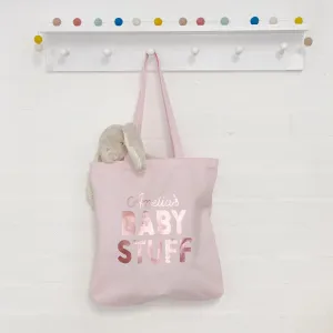 Personalised Baby Stuff Organic Tote Bag