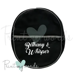 Personalised Equestrian Hat Bag - Script Design