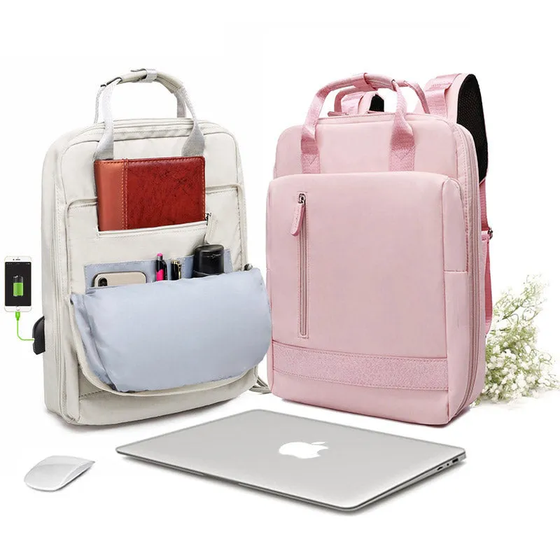 Personality Waterproof USB Charging Women's Backpack
