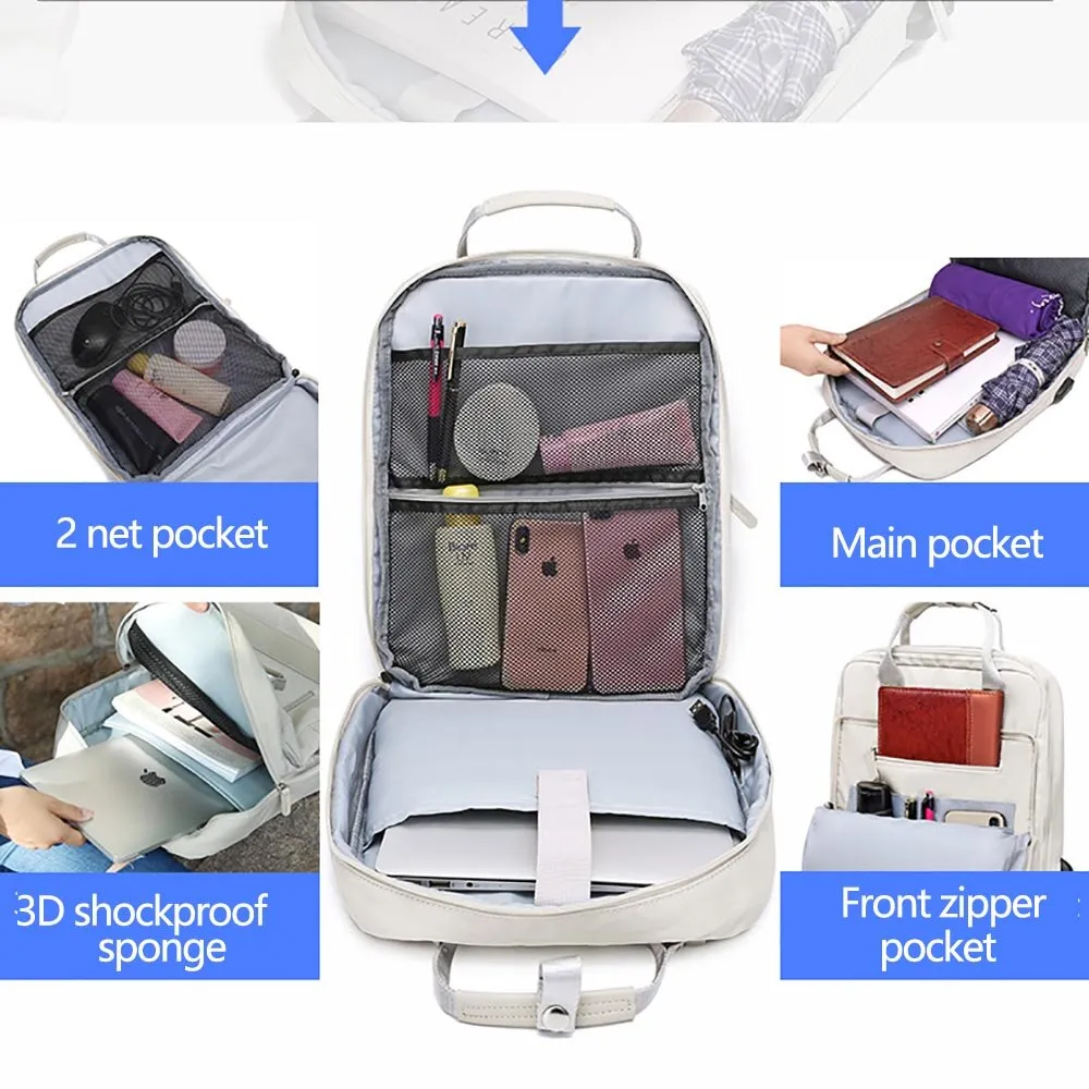 Personality Waterproof USB Charging Women's Backpack