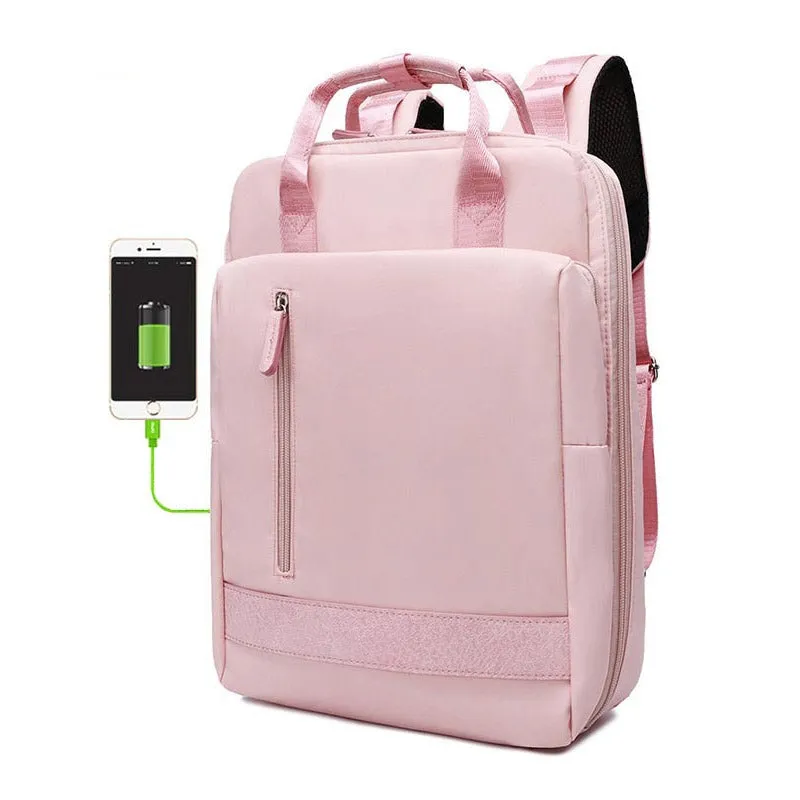 Personality Waterproof USB Charging Women's Backpack