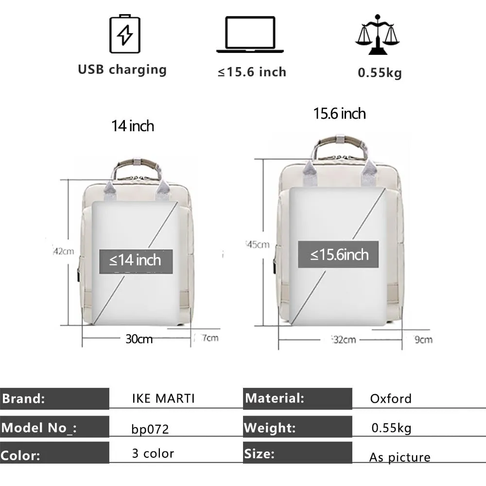 Personality Waterproof USB Charging Women's Backpack