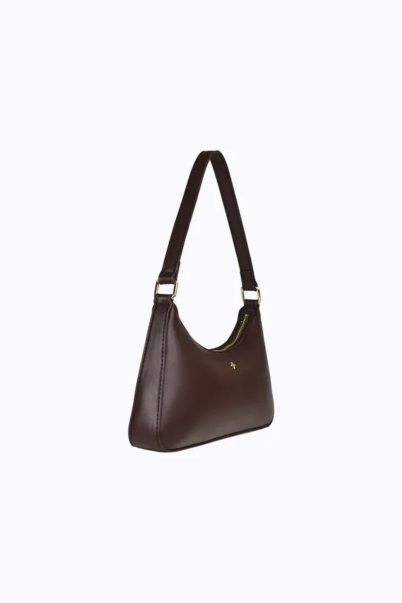Peta   Jain Josee Shoulder Bag - Chocolate Smooth/Gold