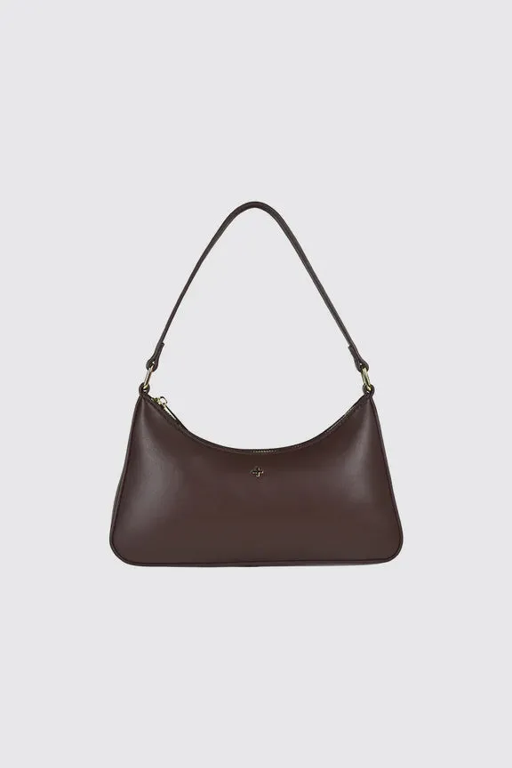 Peta   Jain Josee Shoulder Bag - Chocolate Smooth/Gold