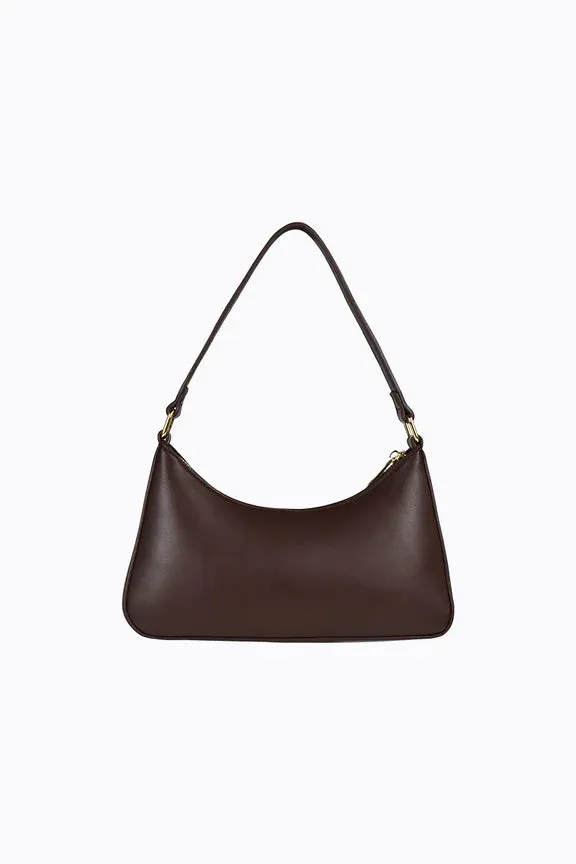 Peta   Jain Josee Shoulder Bag - Chocolate Smooth/Gold
