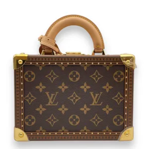 Petite Valise Monogram Crossbody Bag in Canvas, calf, Gold hardware