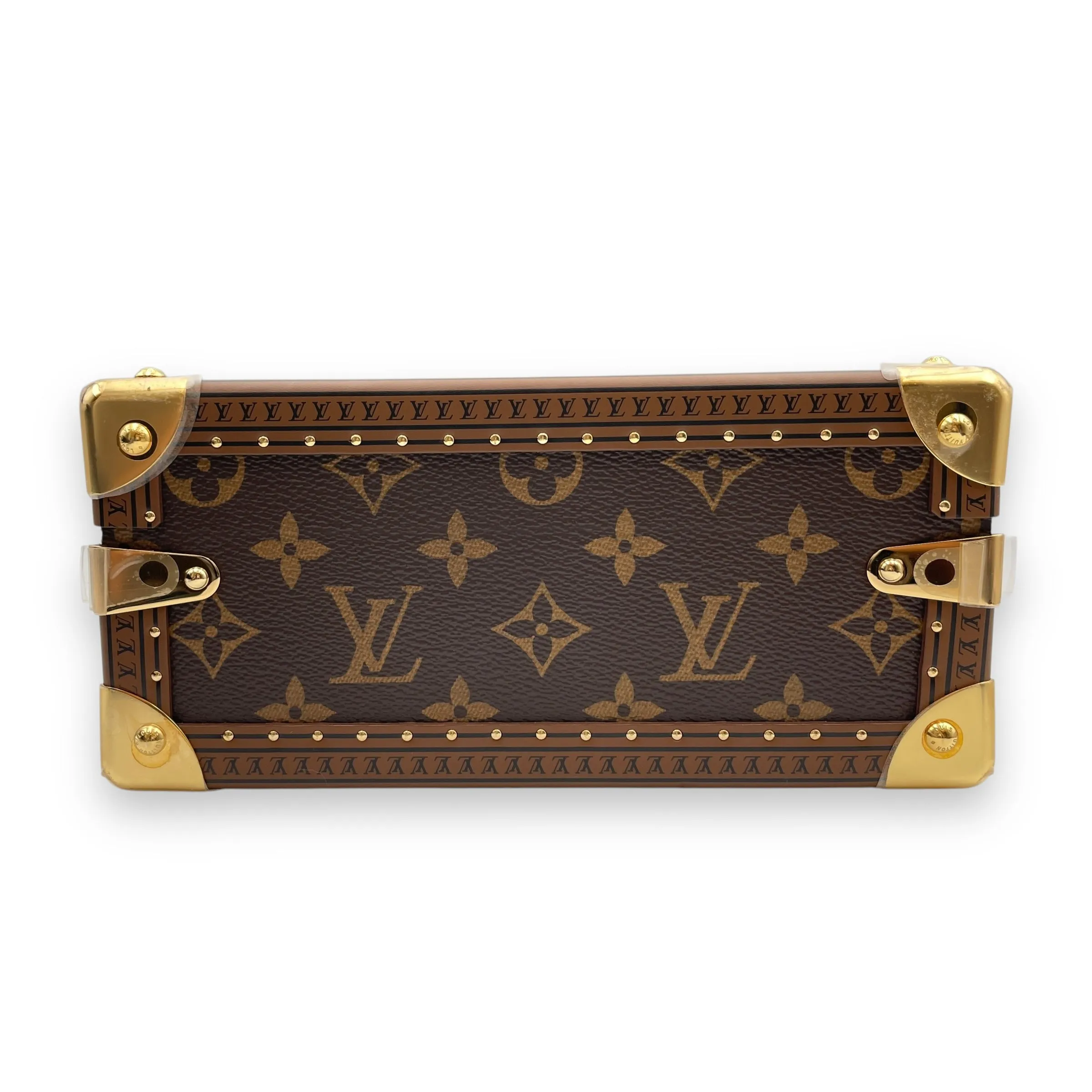 Petite Valise Monogram Crossbody Bag in Canvas, calf, Gold hardware
