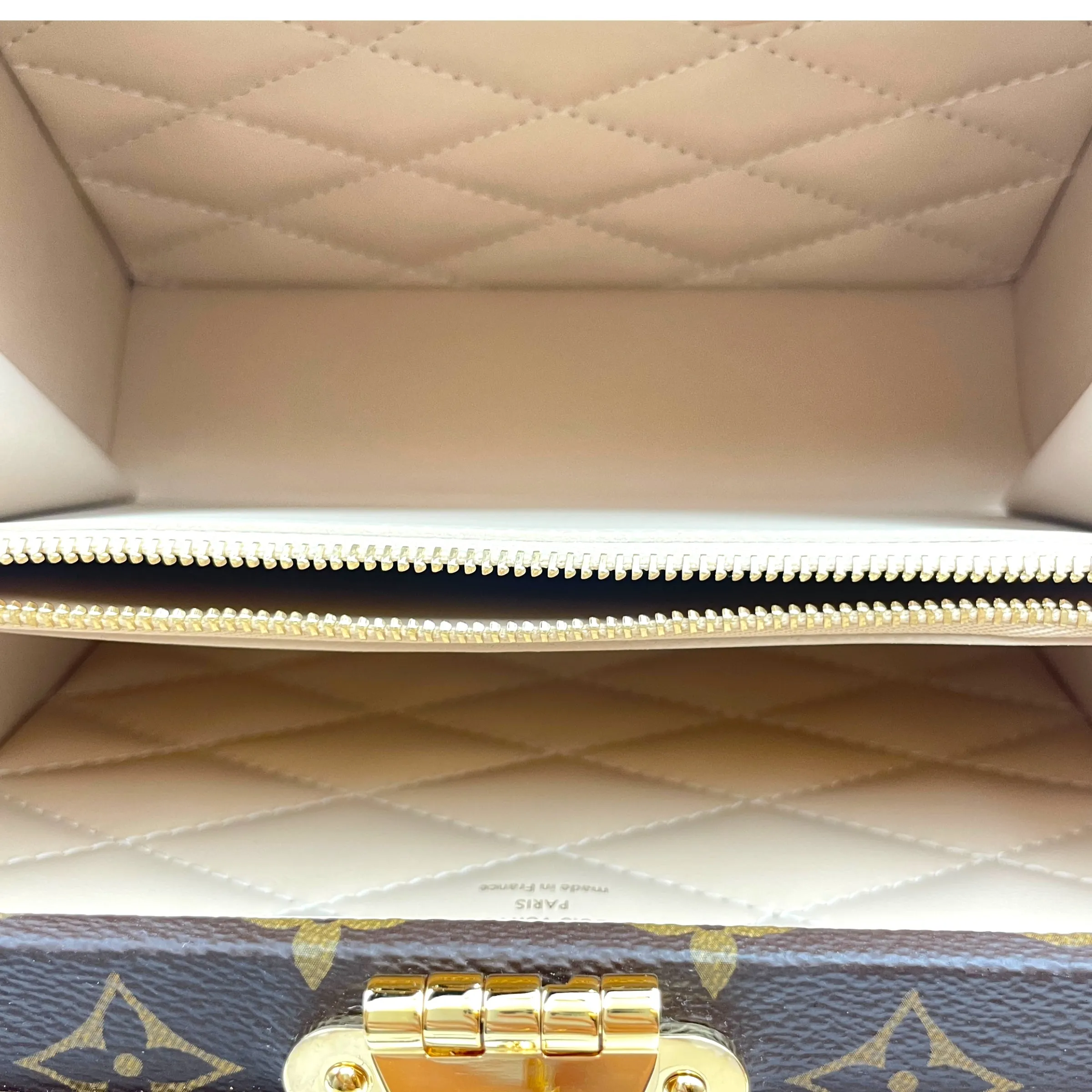 Petite Valise Monogram Crossbody Bag in Canvas, calf, Gold hardware