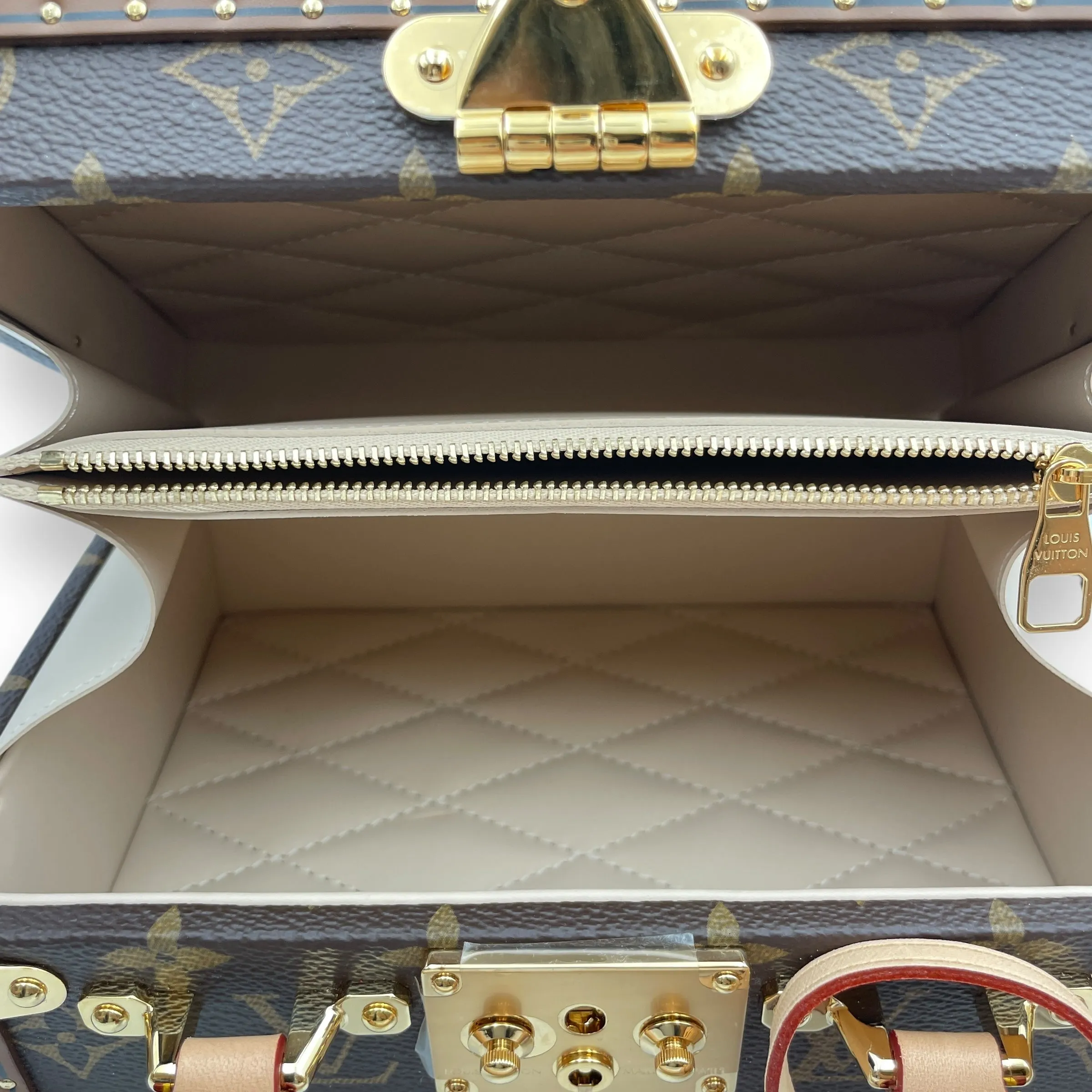 Petite Valise Monogram Crossbody Bag in Canvas, calf, Gold hardware