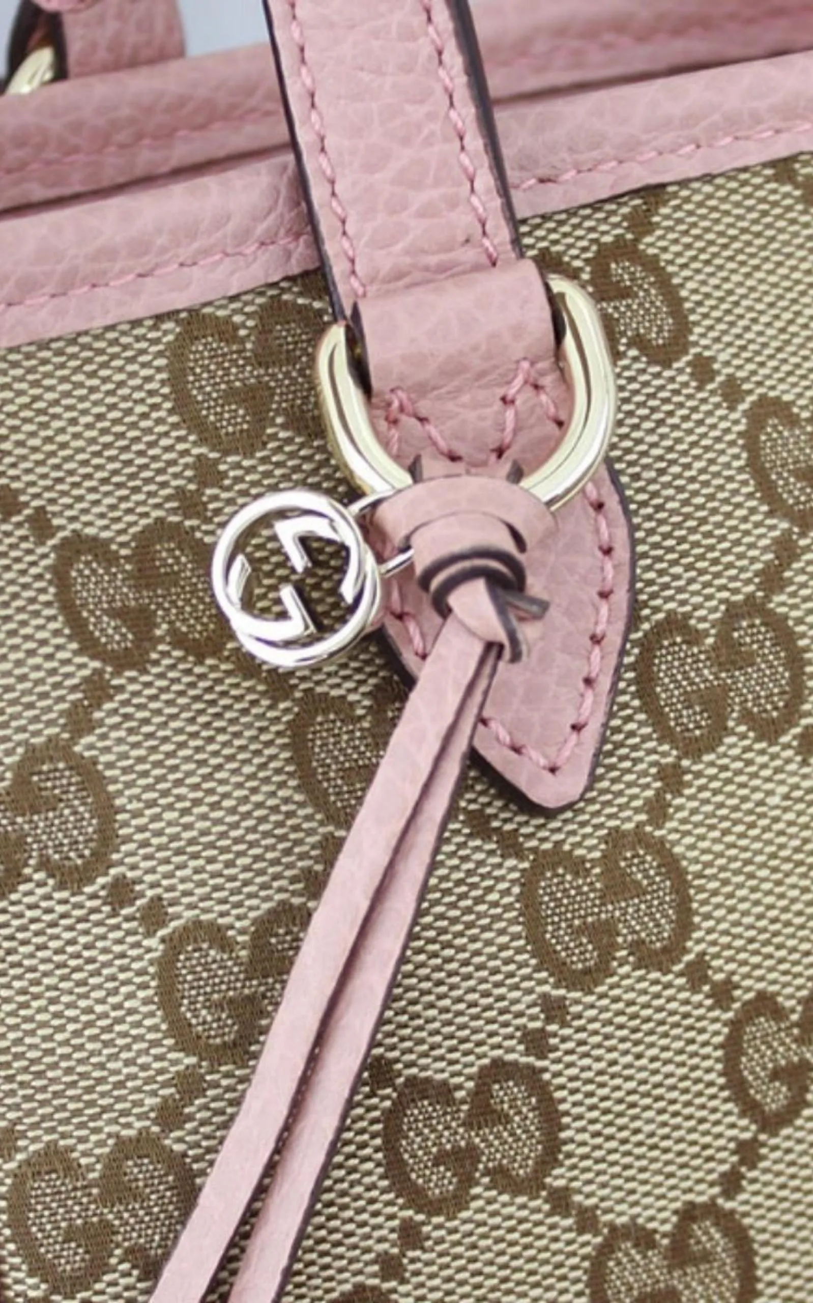 Pink GG Canvas Small Bree Tote