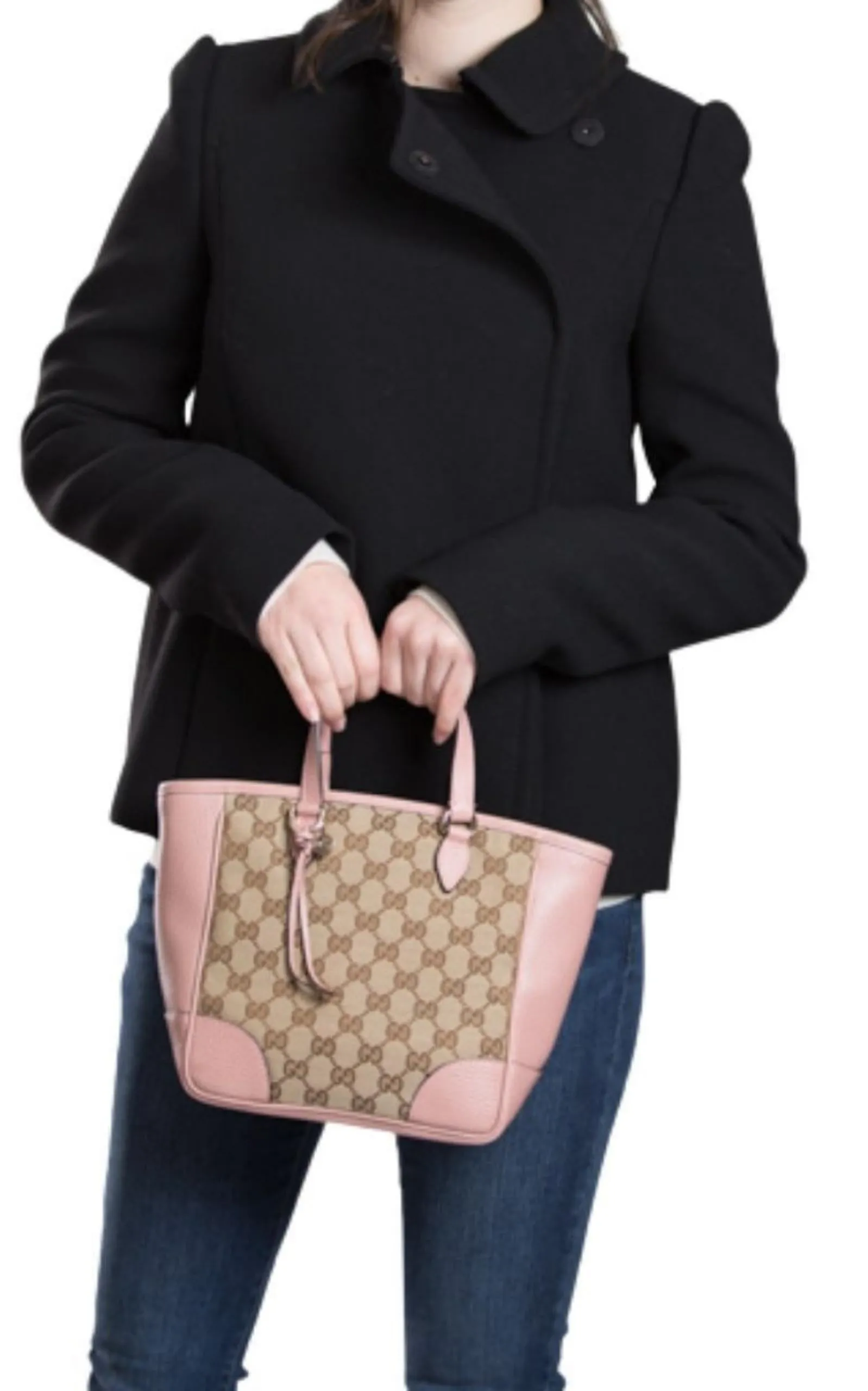 Pink GG Canvas Small Bree Tote