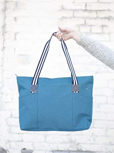 Plain Teal Tessa Tote Bag