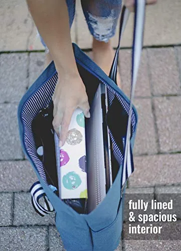 Plain Teal Tessa Tote Bag