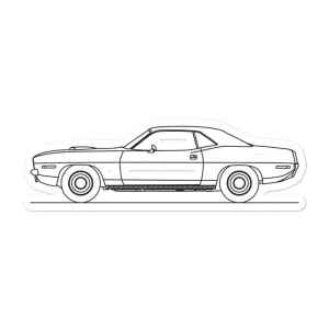 Plymouth Barracuda 2nd Gen Silhouette Sticker