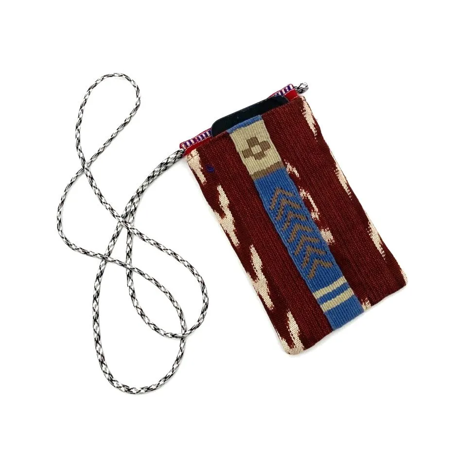 Pocket On a String Brown Ikat