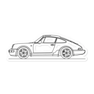 Porsche 911 964 Outline Sticker