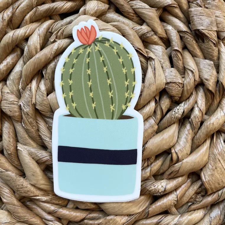 Potted Succulent, Cactus Plant Vinyl Sticker