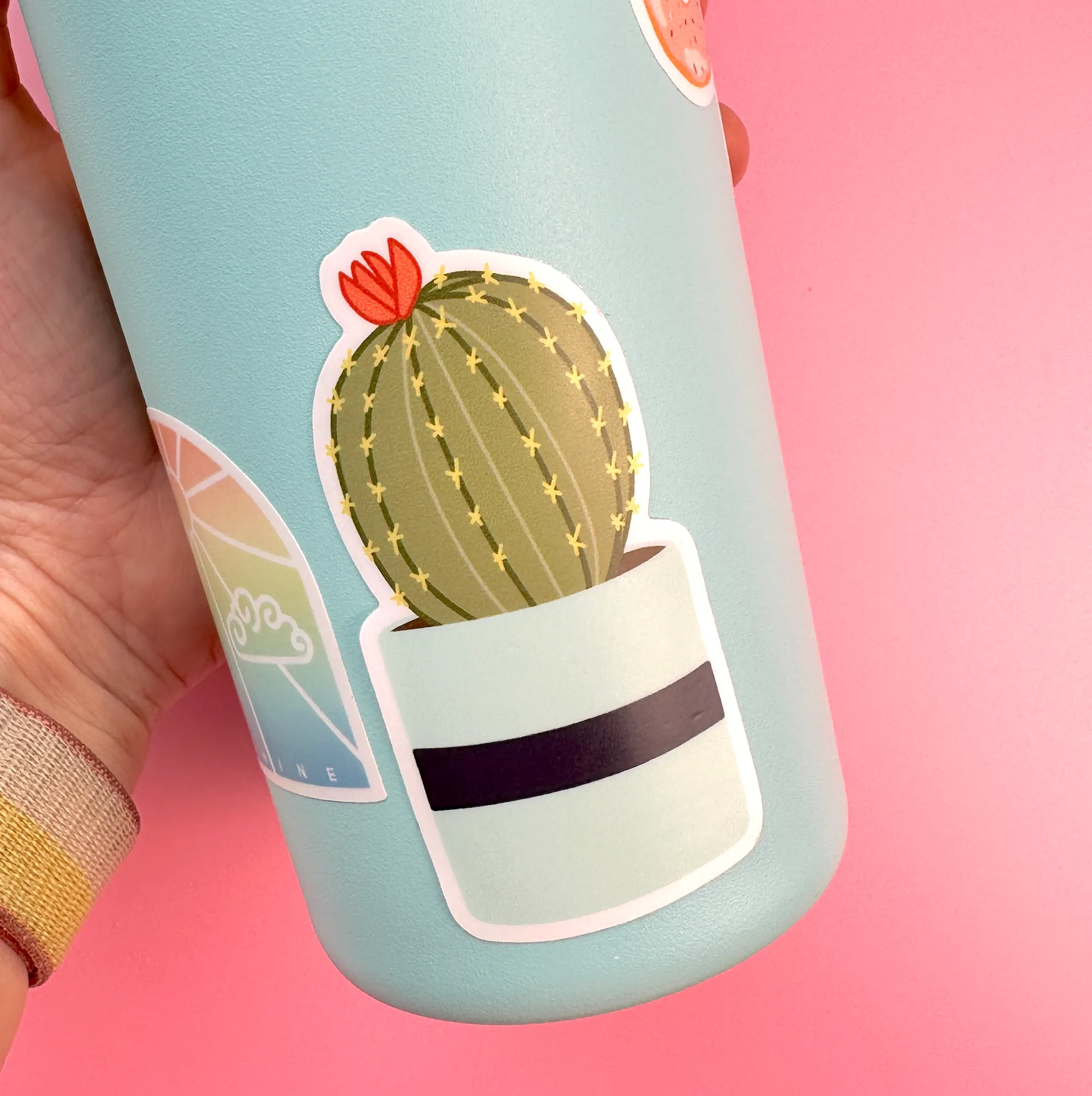 Potted Succulent, Cactus Plant Vinyl Sticker