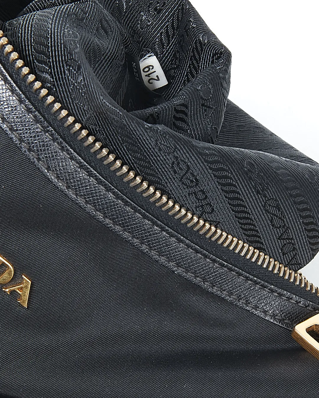 Prada Black Nylon Tessuto / Saffiano Trim Crossbody Bag