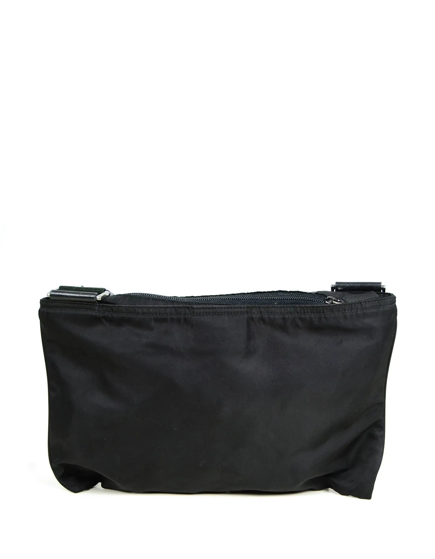 Prada Black Tessuto Nylon Flat Rectangular Crossbody Bag