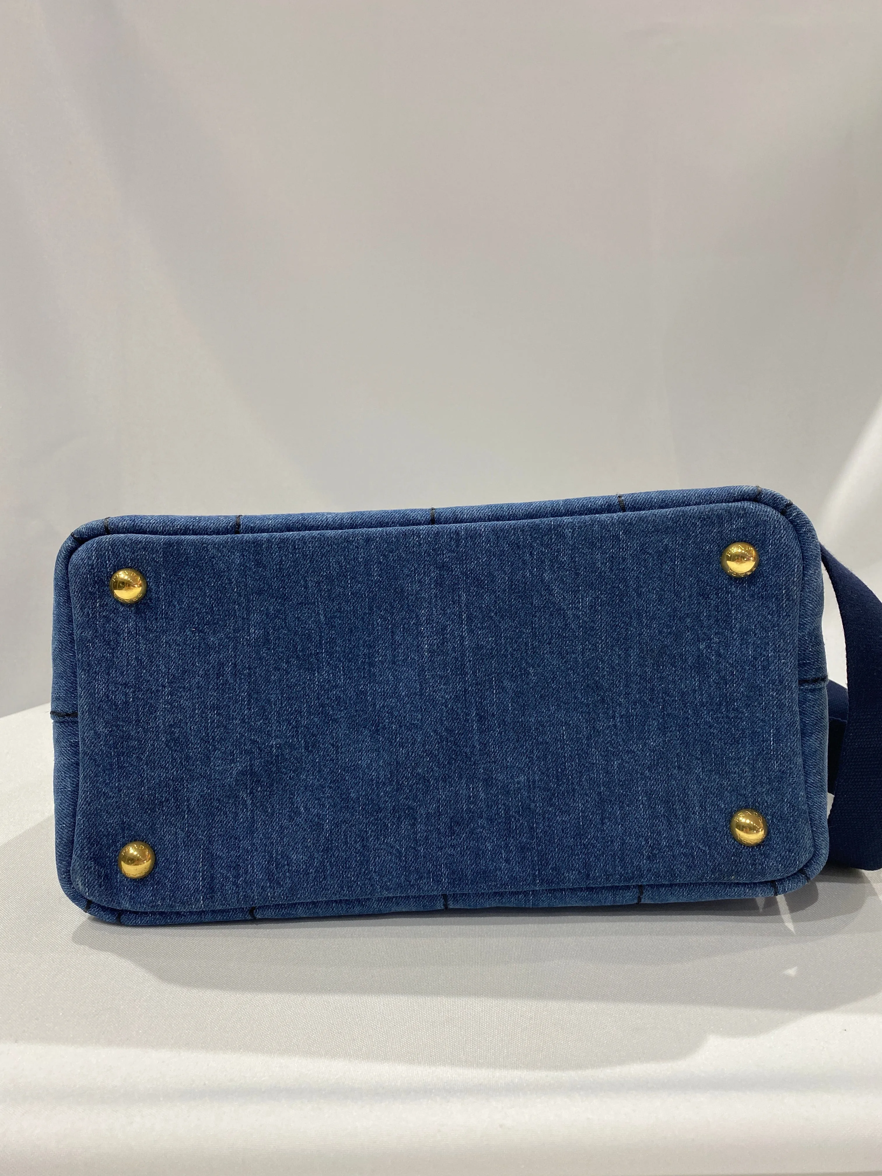Prada Canapa Denim Mini Tote