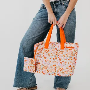 Presley Puffer Quilted Tote Bag With Pouch by Pretty Simple