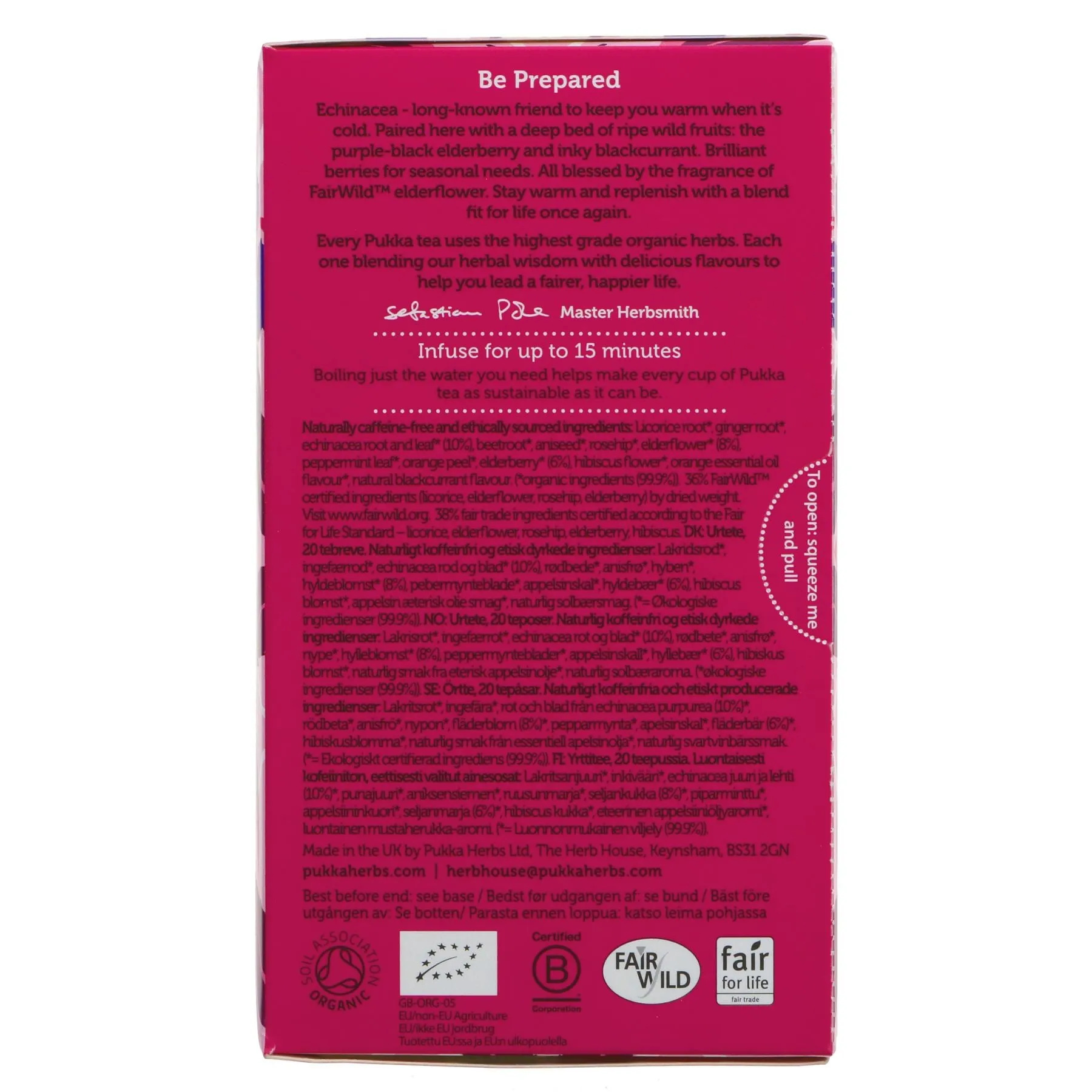Pukka | Elderberry & Echinacea - Elderberry, Blackcurrants | 20 bags