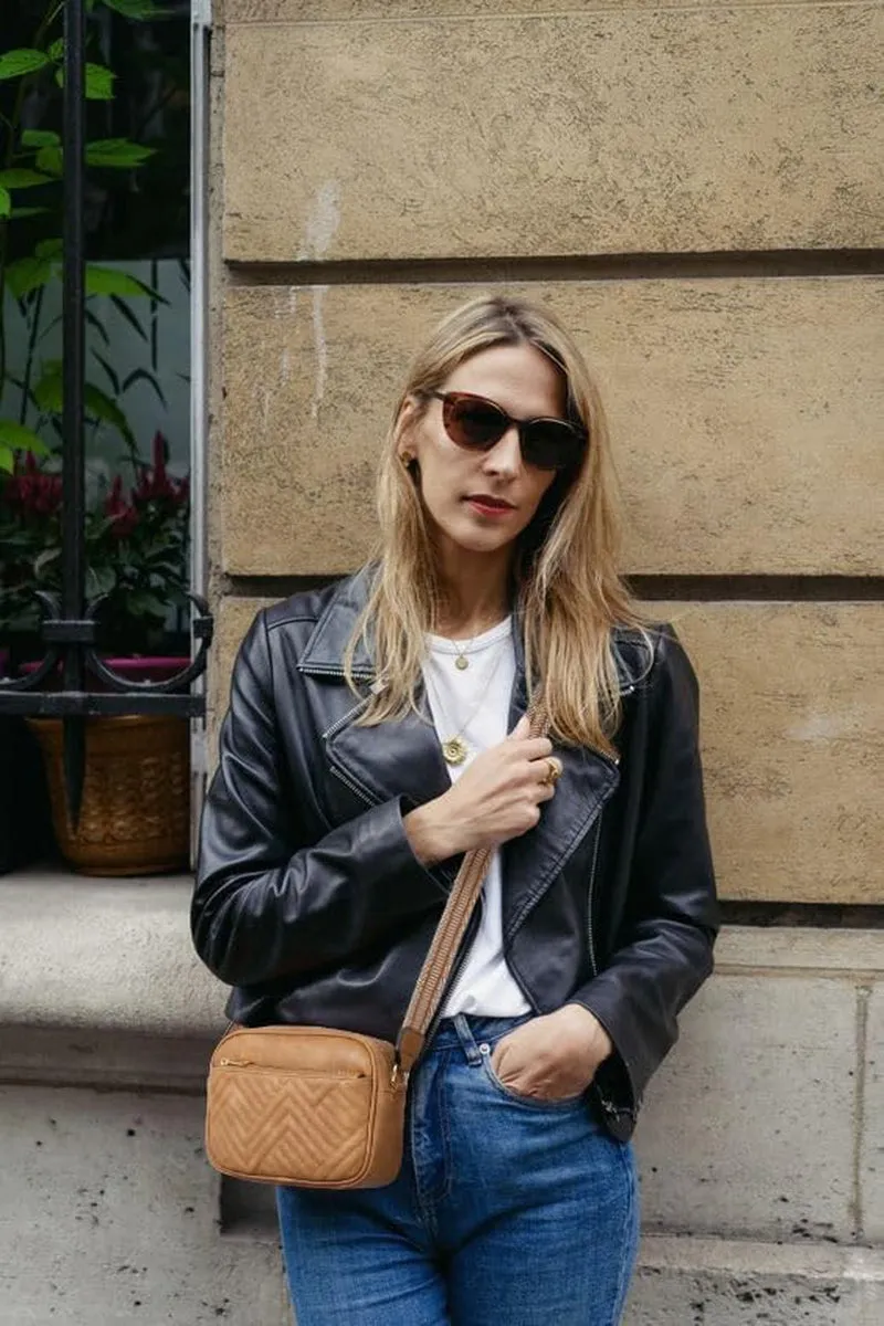 Quilted Crossbody Bags for Women, Vegan Leather Handbags, Small Shoulder with Wide Strap