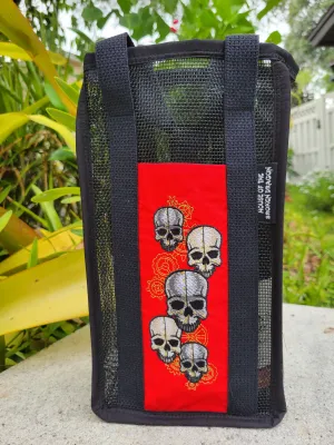 "Clockwork Skulls" Double Bottle Tote