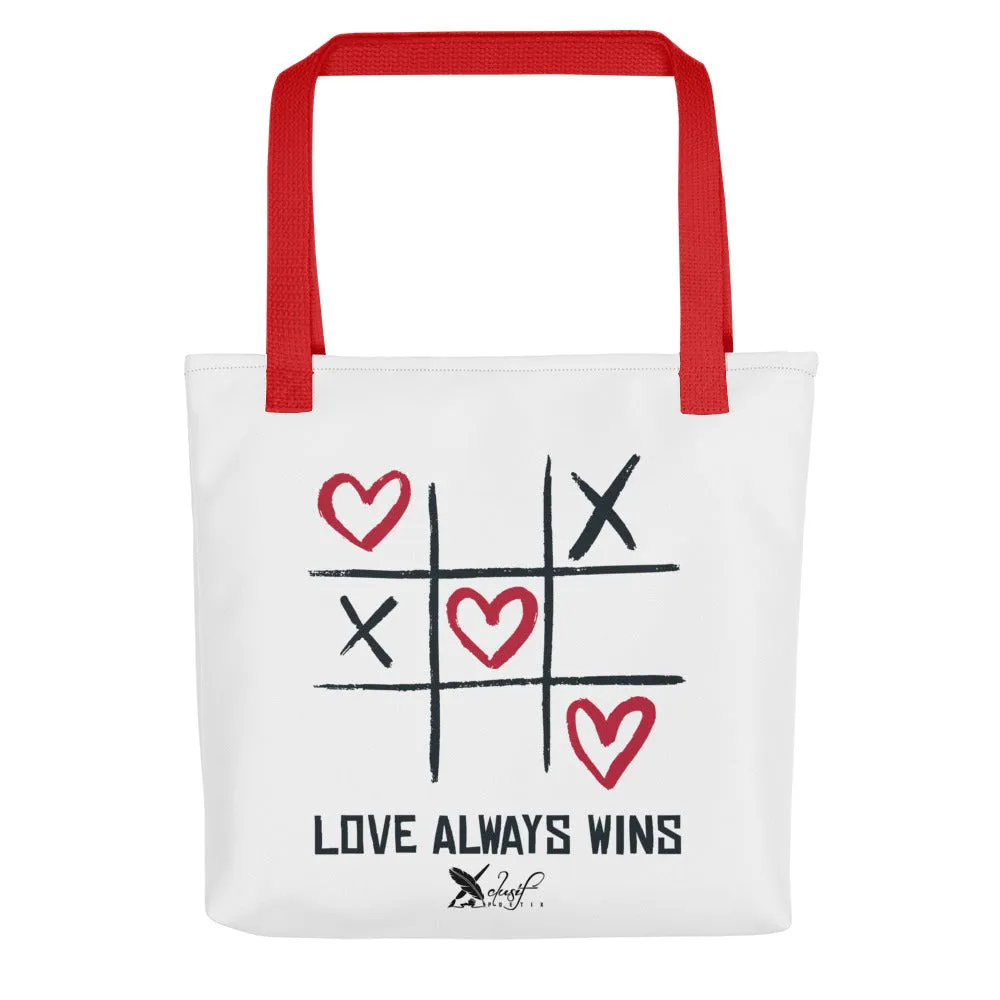 "LOVE ALWAYS WINS" BY XCLUSIF POETIX Tote bag