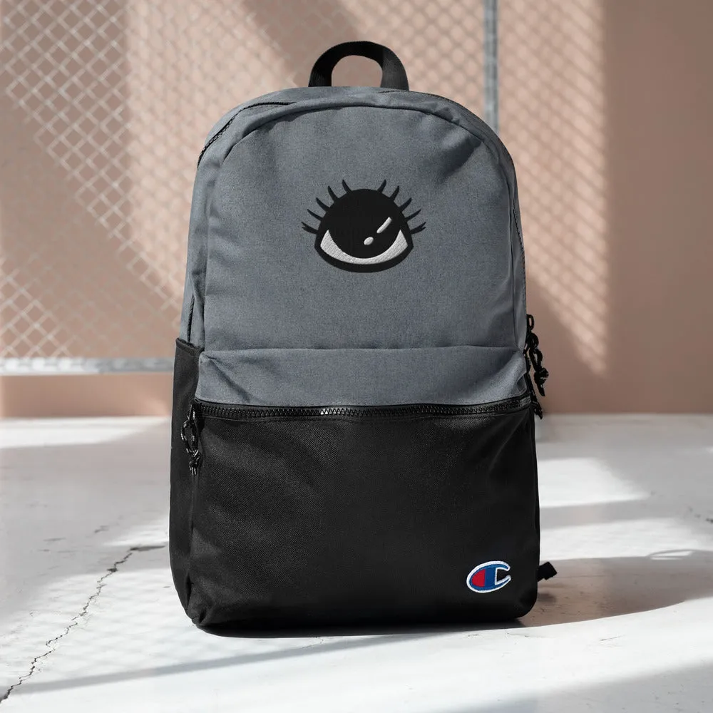 "The Eye "Embroidered Champion Backpack design by Hero.