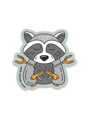Raccoon Zen Sticker