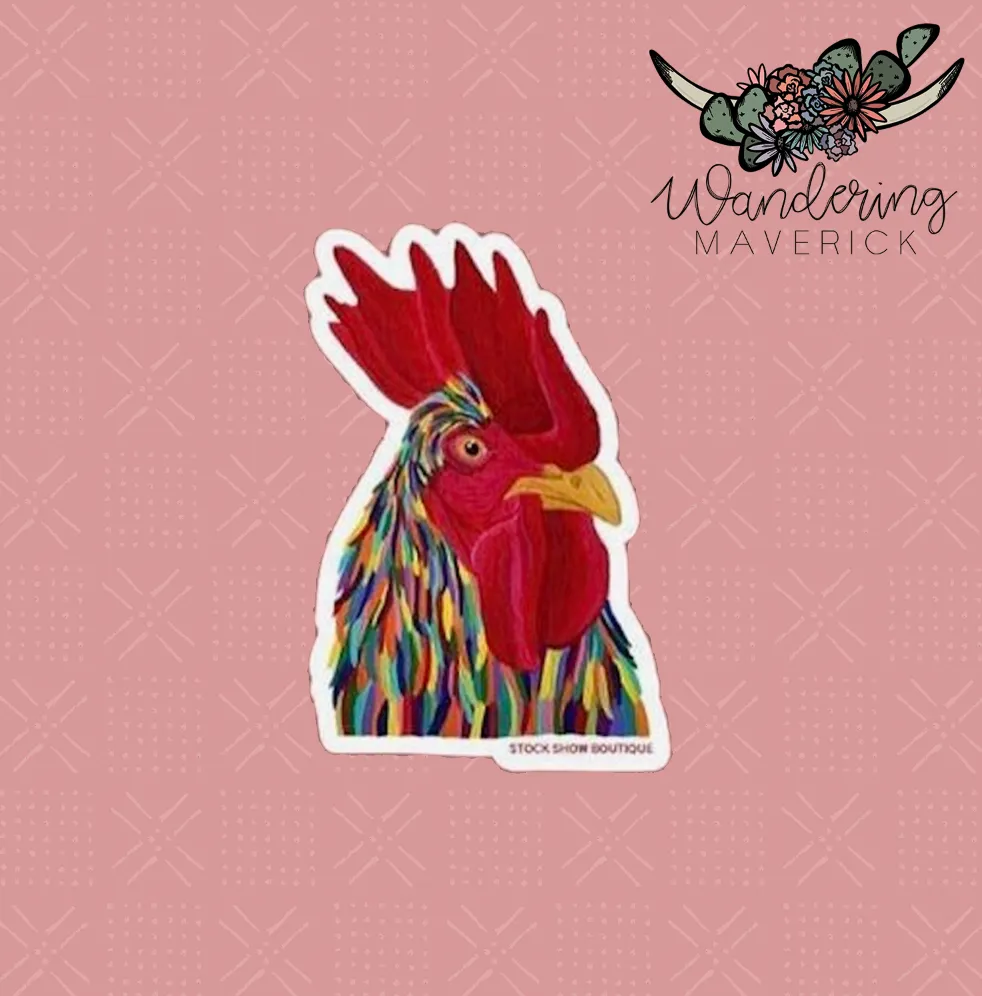 Rainbow Chicken Sticker