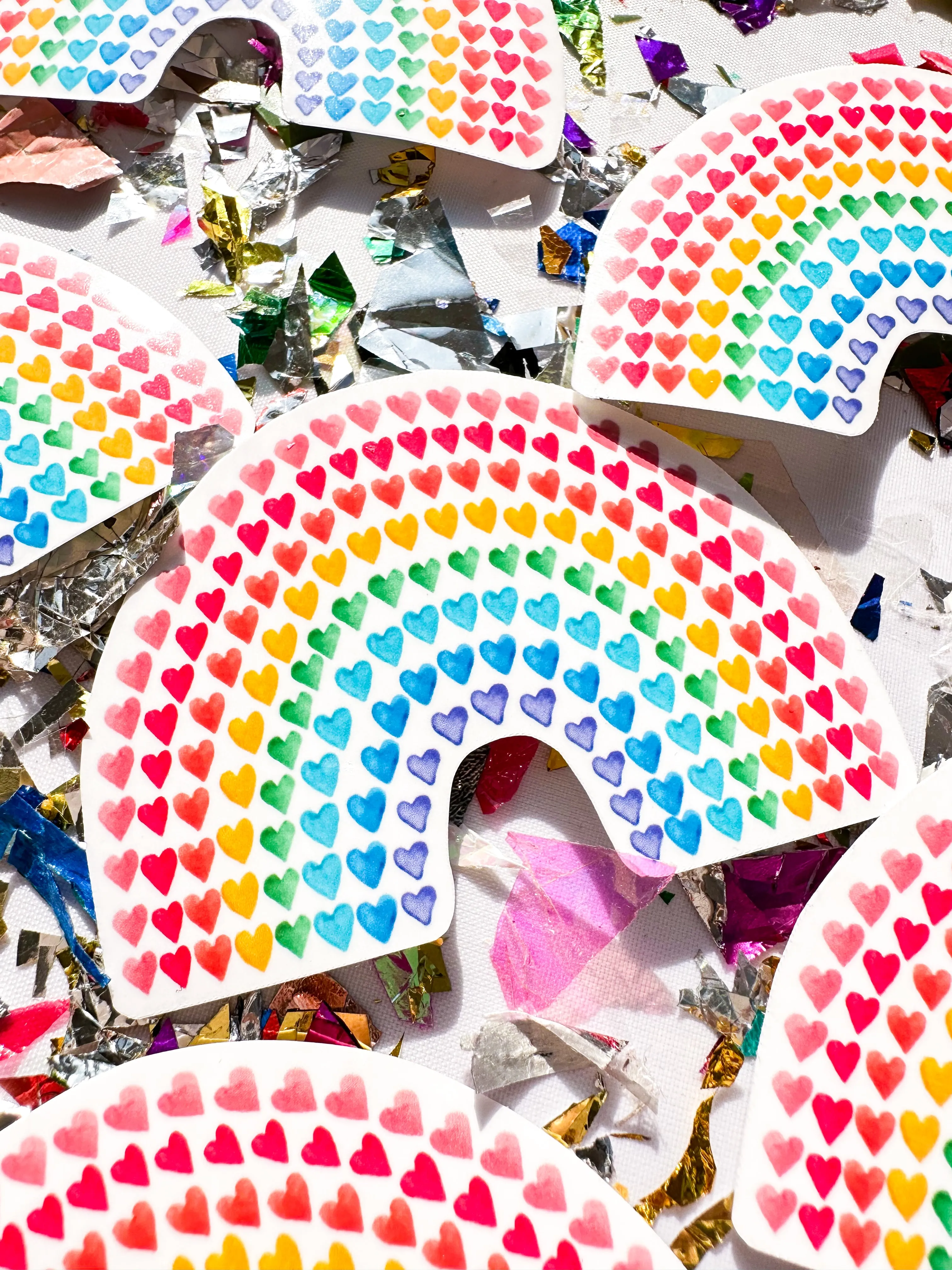 Rainbow Hearts Sticker
