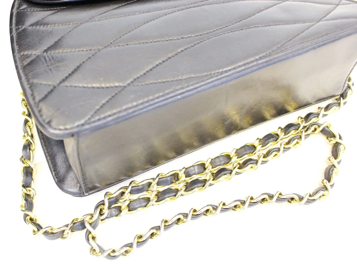 Rare CHANEL Wave Lambskin GHW CC Flap Bag Vintage
