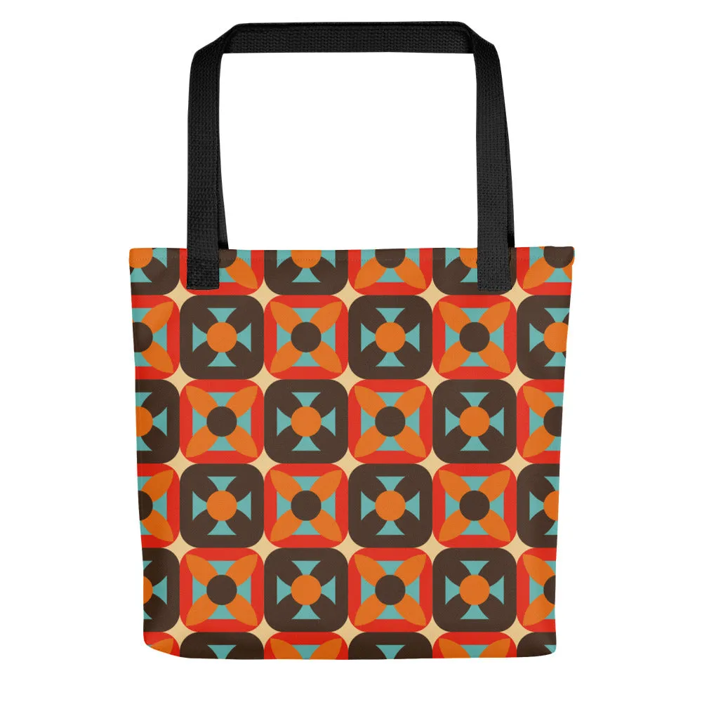 Retro Block - Sustainably Made Tote Bag