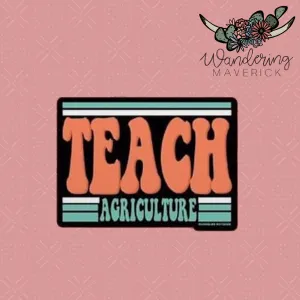Retro Teach Agriculture Sticker