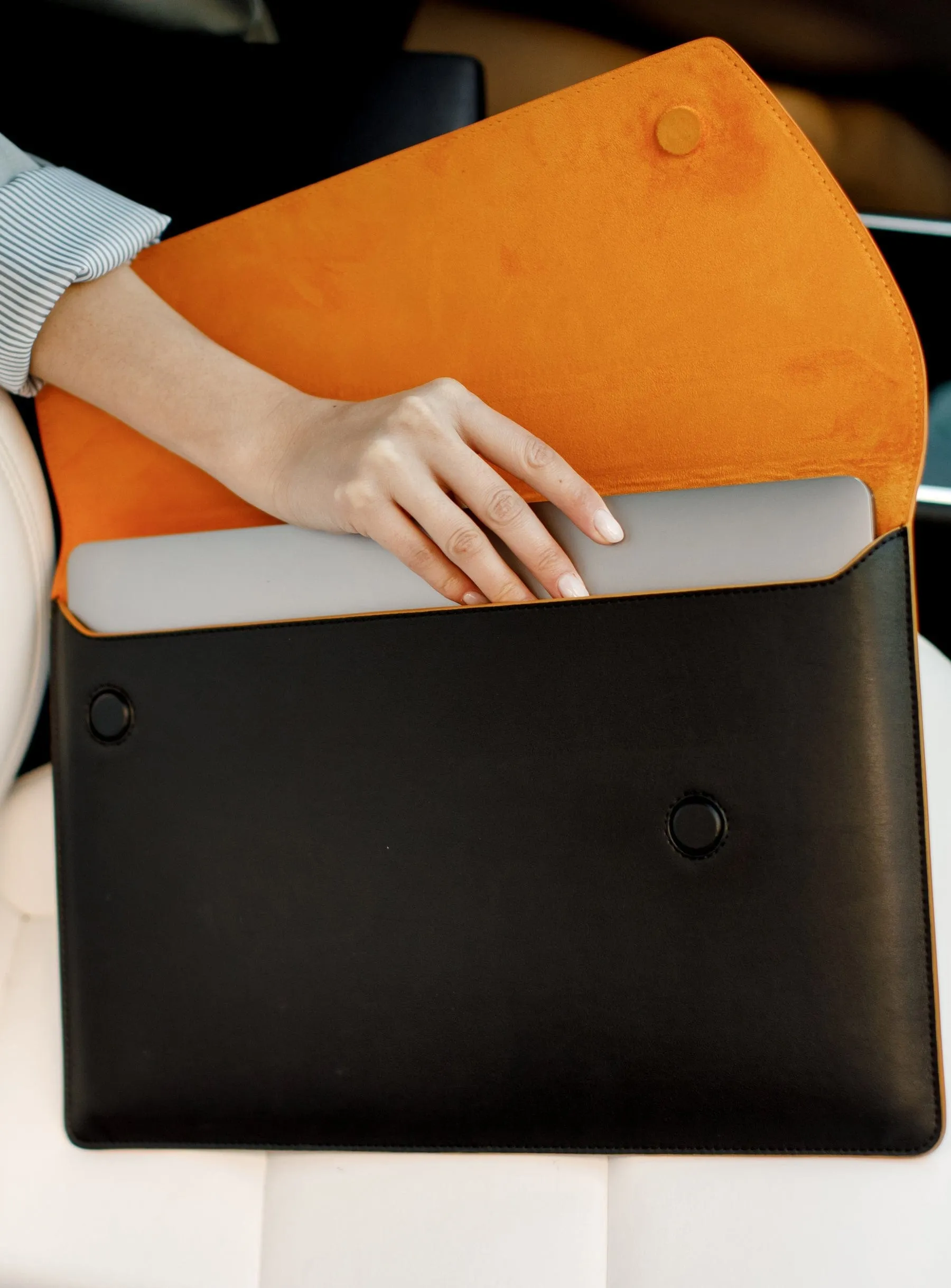 Rhythm Cactus Leather Vegan Macbook Pro Case | Black