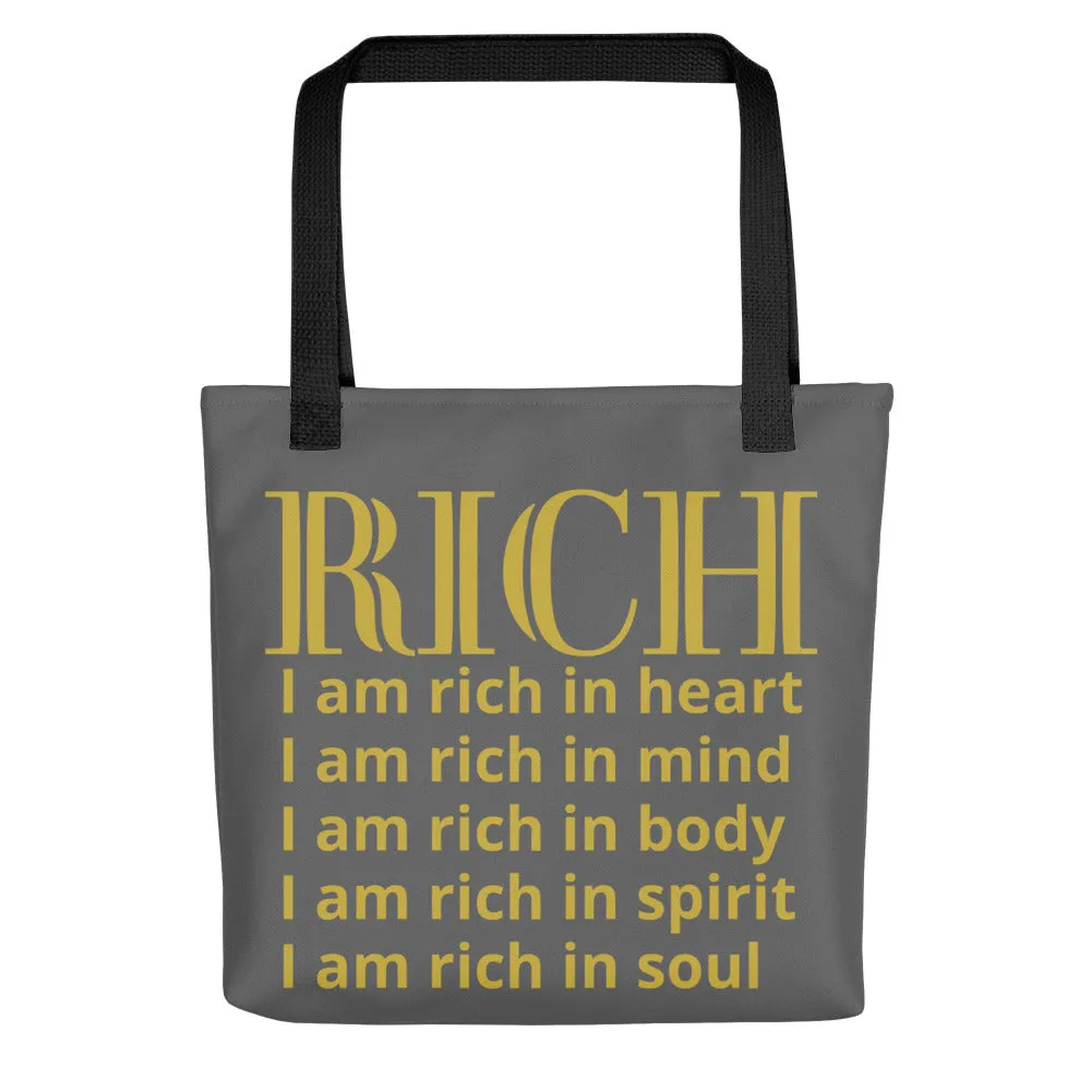 RICH BY XCLUSIF POETIX GREY & GOLD Tote bag