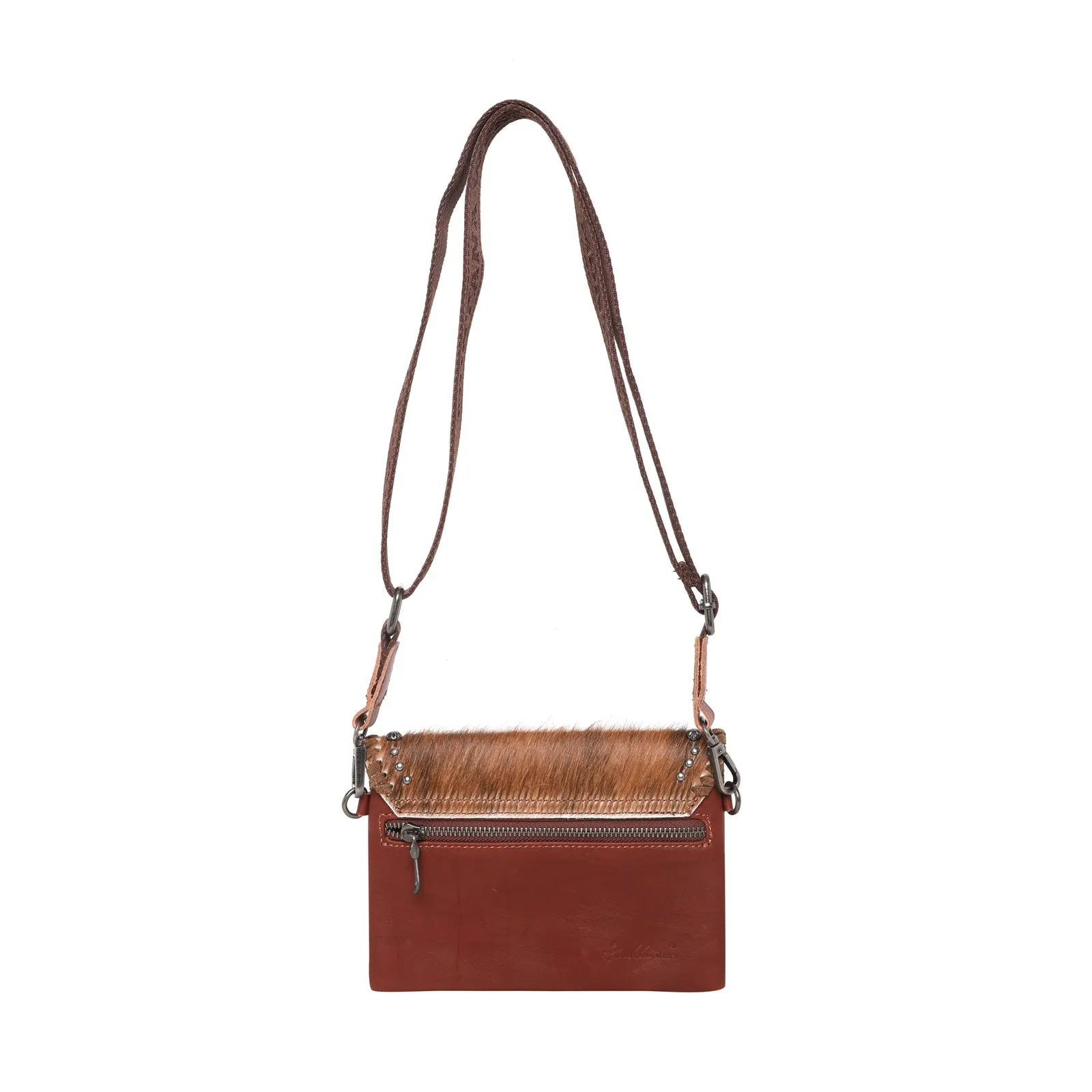 RLL-018 Montana West 100% Genuine Leather Hair-On Collection Crossbody